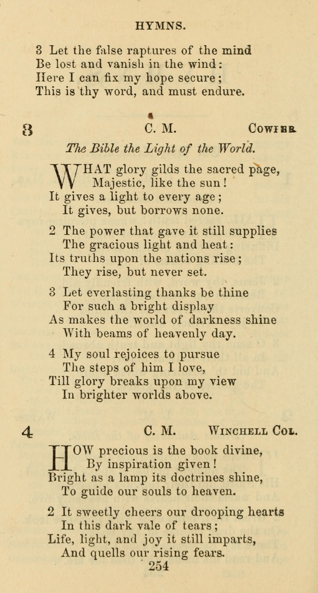 Psalms and Hymns: adapted to social, private and public worship in the Cumberland Presbyterian Chruch page 254