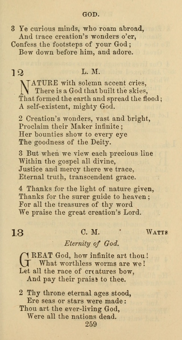 Psalms and Hymns: adapted to social, private and public worship in the Cumberland Presbyterian Chruch page 259