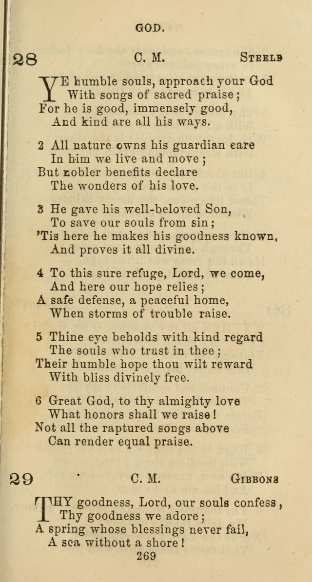 Psalms and Hymns: adapted to social, private and public worship in the Cumberland Presbyterian Chruch page 269