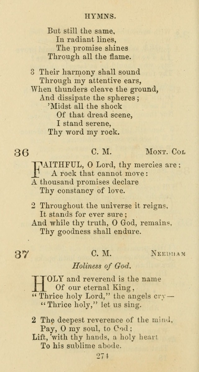 Psalms and Hymns: adapted to social, private and public worship in the Cumberland Presbyterian Chruch page 274