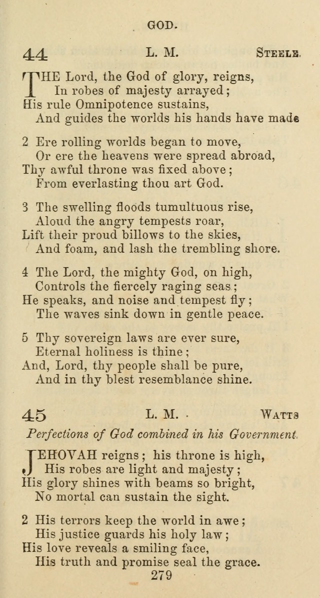 Psalms and Hymns: adapted to social, private and public worship in the Cumberland Presbyterian Chruch page 279