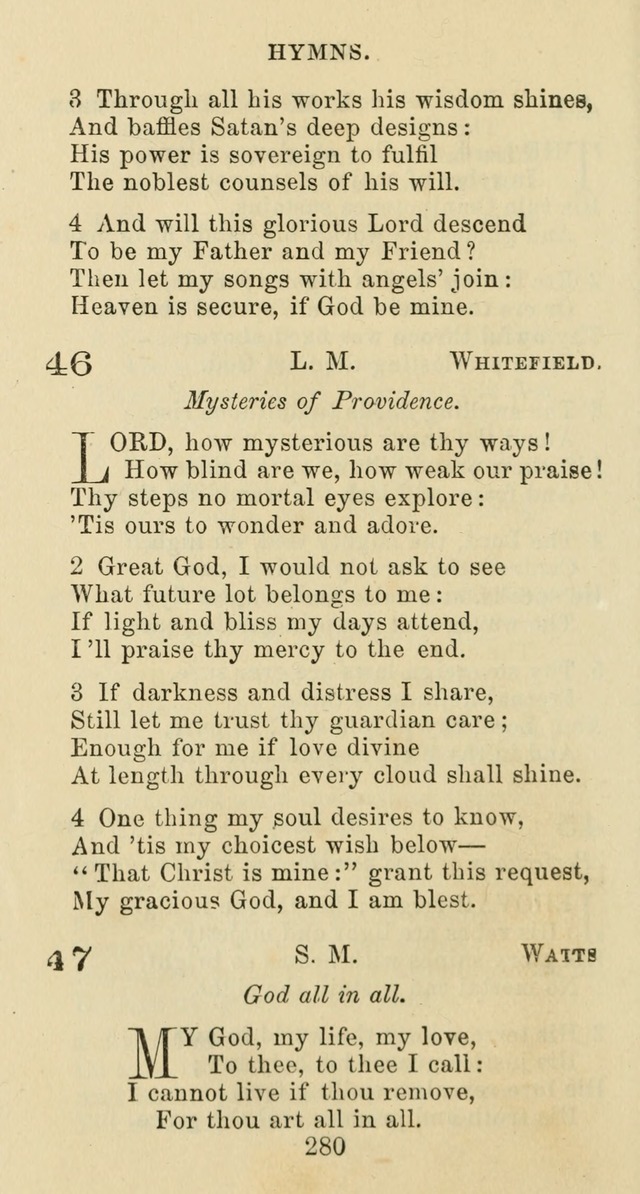 Psalms and Hymns: adapted to social, private and public worship in the Cumberland Presbyterian Chruch page 280