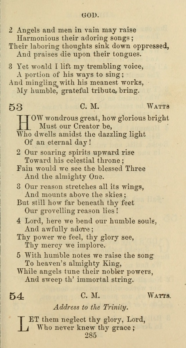 Psalms and Hymns: adapted to social, private and public worship in the Cumberland Presbyterian Chruch page 285