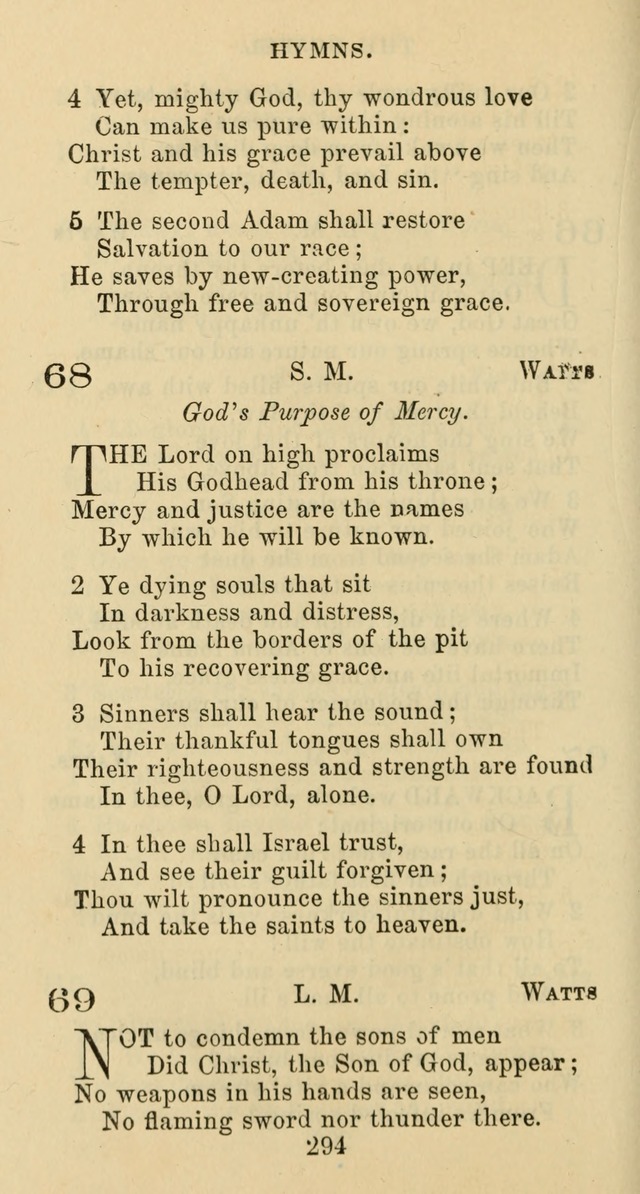 Psalms and Hymns: adapted to social, private and public worship in the Cumberland Presbyterian Chruch page 294