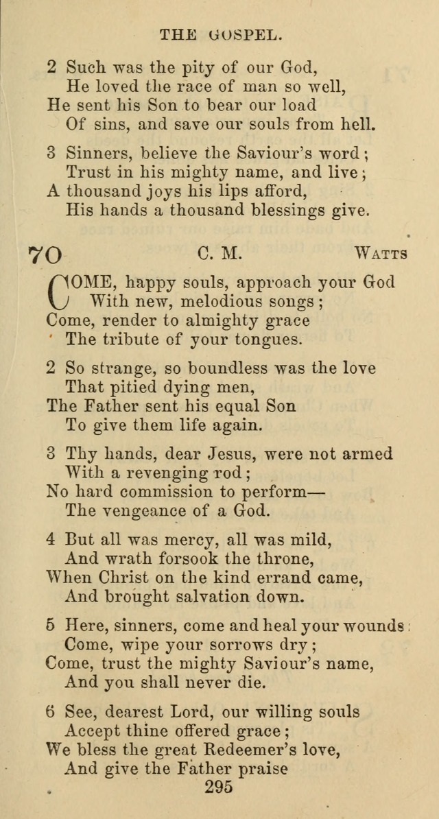 Psalms and Hymns: adapted to social, private and public worship in the Cumberland Presbyterian Chruch page 295