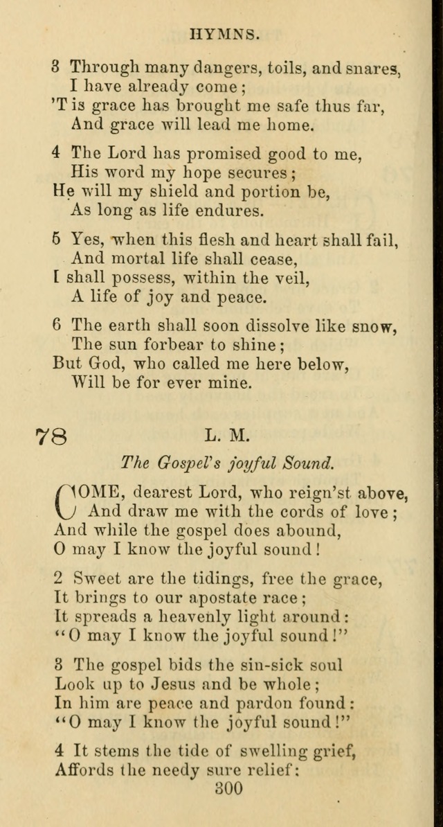 Psalms and Hymns: adapted to social, private and public worship in the Cumberland Presbyterian Chruch page 300