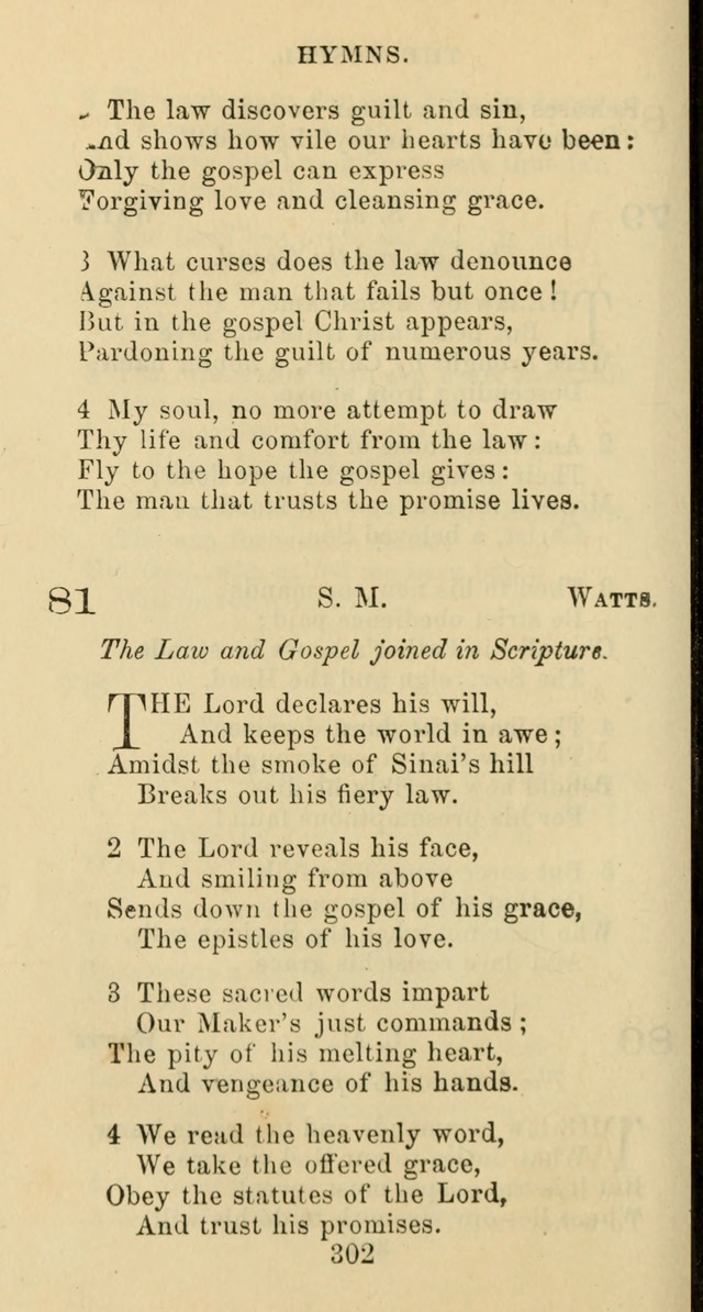 Psalms and Hymns: adapted to social, private and public worship in the Cumberland Presbyterian Chruch page 302