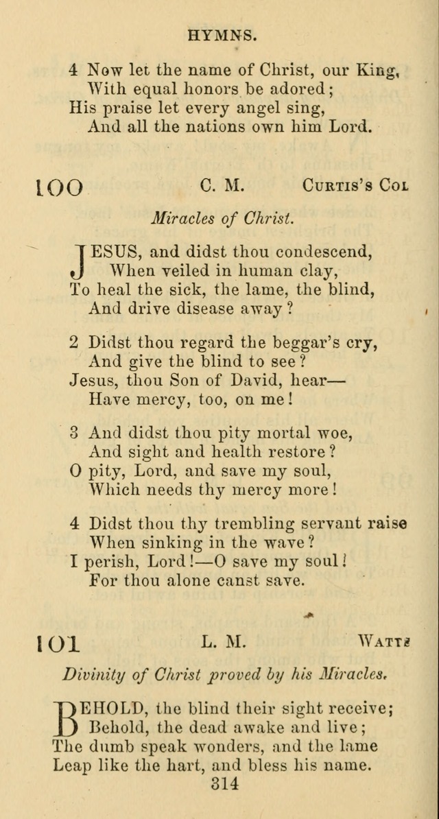 Psalms and Hymns: adapted to social, private and public worship in the Cumberland Presbyterian Chruch page 314