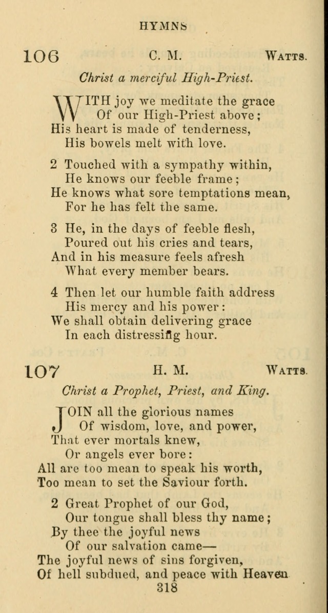 Psalms and Hymns: adapted to social, private and public worship in the Cumberland Presbyterian Chruch page 318