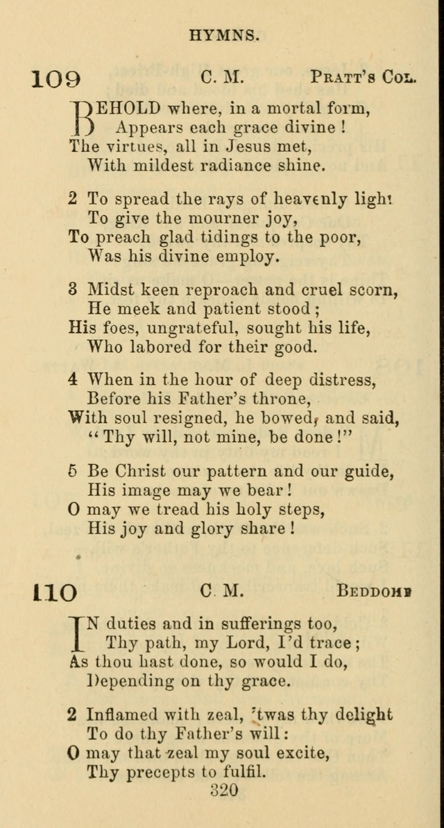 Psalms and Hymns: adapted to social, private and public worship in the Cumberland Presbyterian Chruch page 320