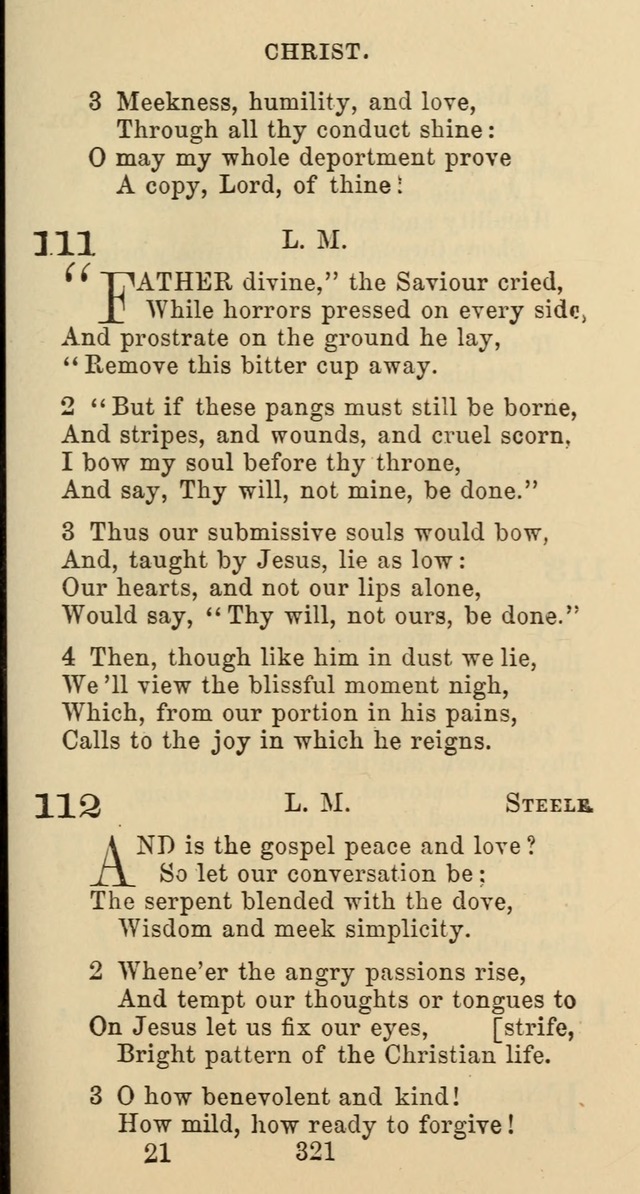 Psalms and Hymns: adapted to social, private and public worship in the Cumberland Presbyterian Chruch page 321