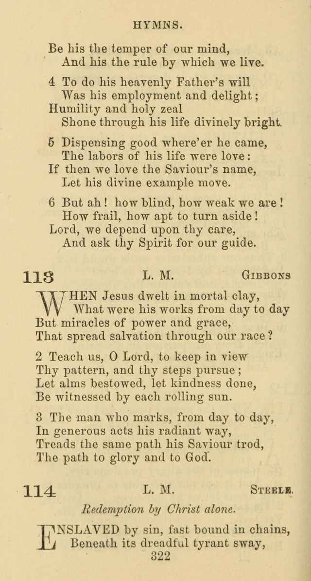 Psalms and Hymns: adapted to social, private and public worship in the Cumberland Presbyterian Chruch page 322