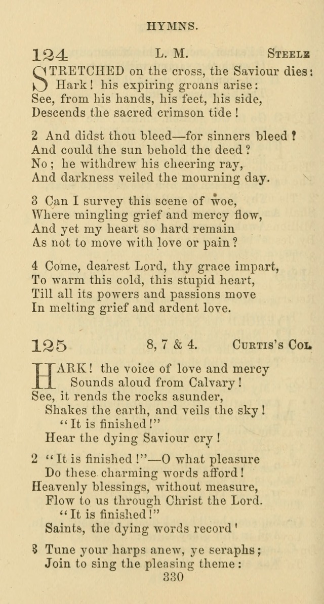 Psalms and Hymns: adapted to social, private and public worship in the Cumberland Presbyterian Chruch page 330