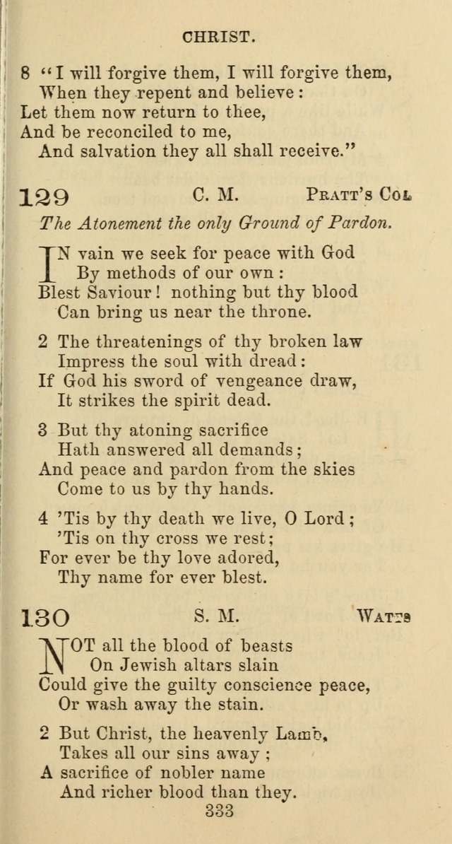 Psalms and Hymns: adapted to social, private and public worship in the Cumberland Presbyterian Chruch page 333