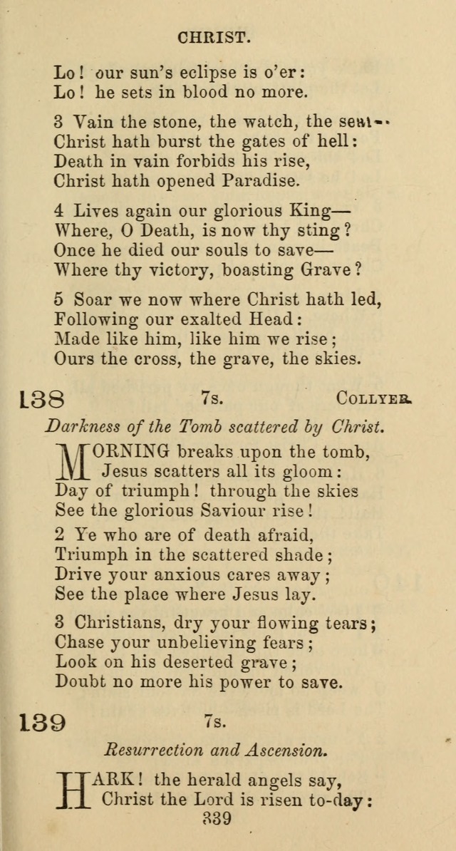 Psalms and Hymns: adapted to social, private and public worship in the Cumberland Presbyterian Chruch page 339