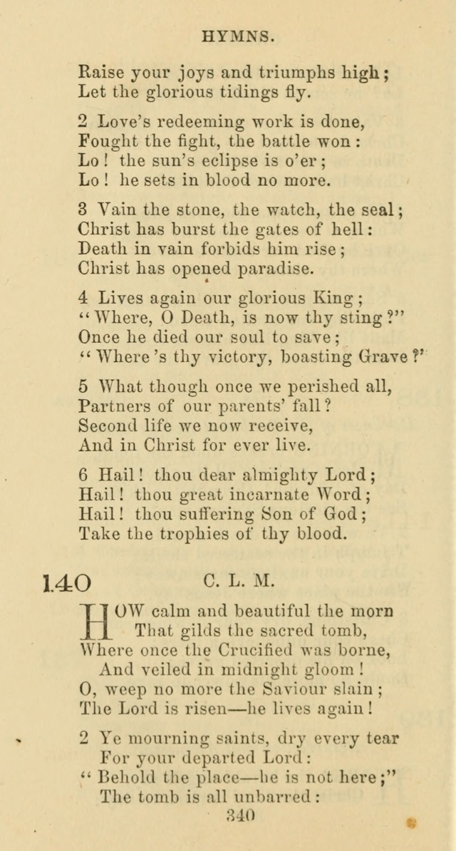 Psalms and Hymns: adapted to social, private and public worship in the Cumberland Presbyterian Chruch page 340