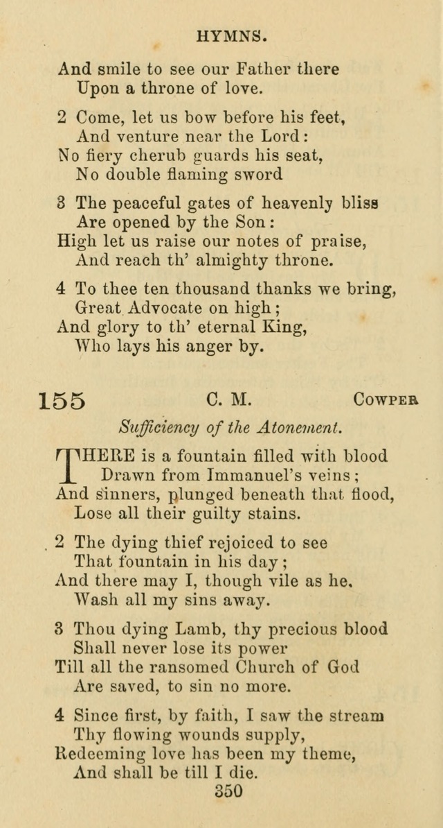 Psalms and Hymns: adapted to social, private and public worship in the Cumberland Presbyterian Chruch page 350