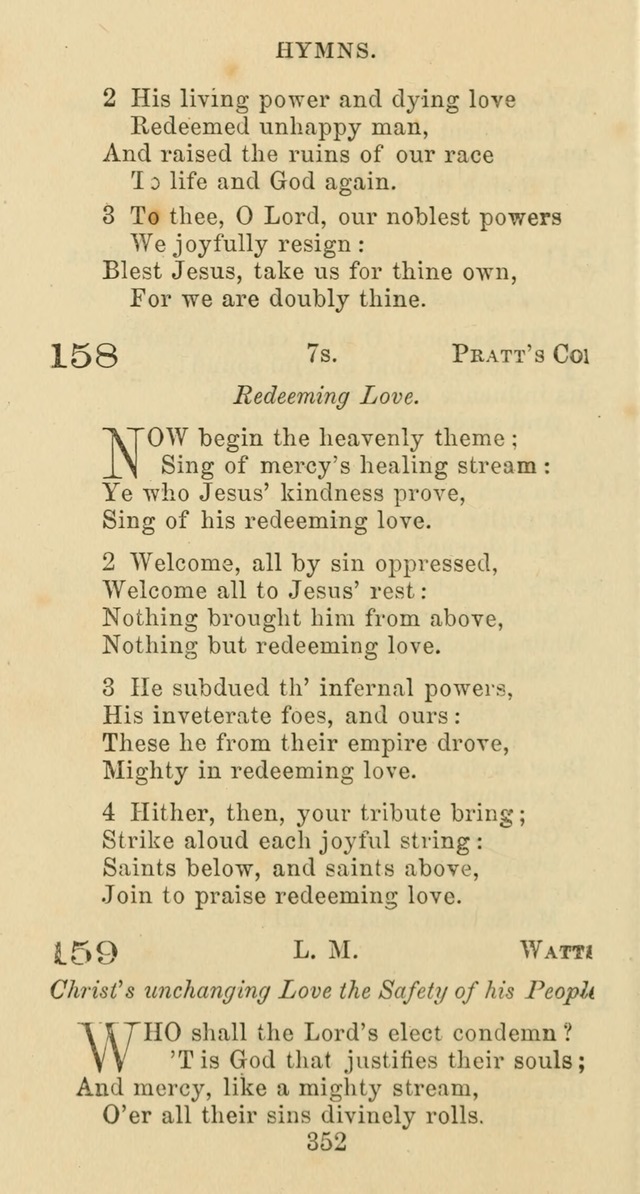 Psalms and Hymns: adapted to social, private and public worship in the Cumberland Presbyterian Chruch page 352