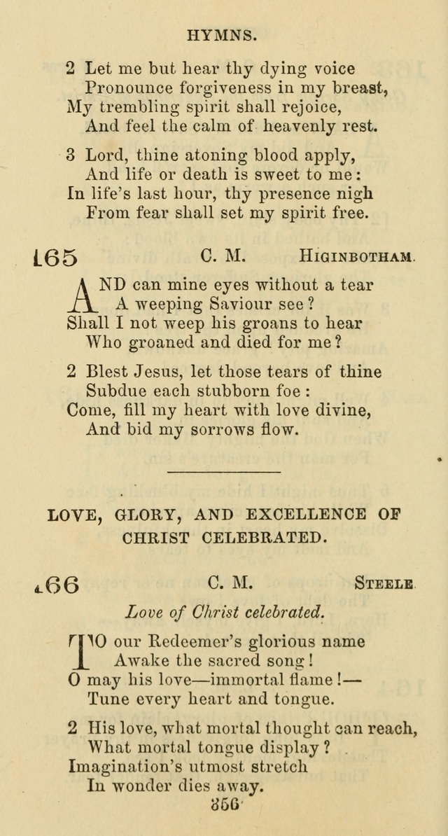 Psalms and Hymns: adapted to social, private and public worship in the Cumberland Presbyterian Chruch page 356