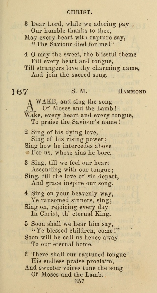 Psalms and Hymns: adapted to social, private and public worship in the Cumberland Presbyterian Chruch page 357