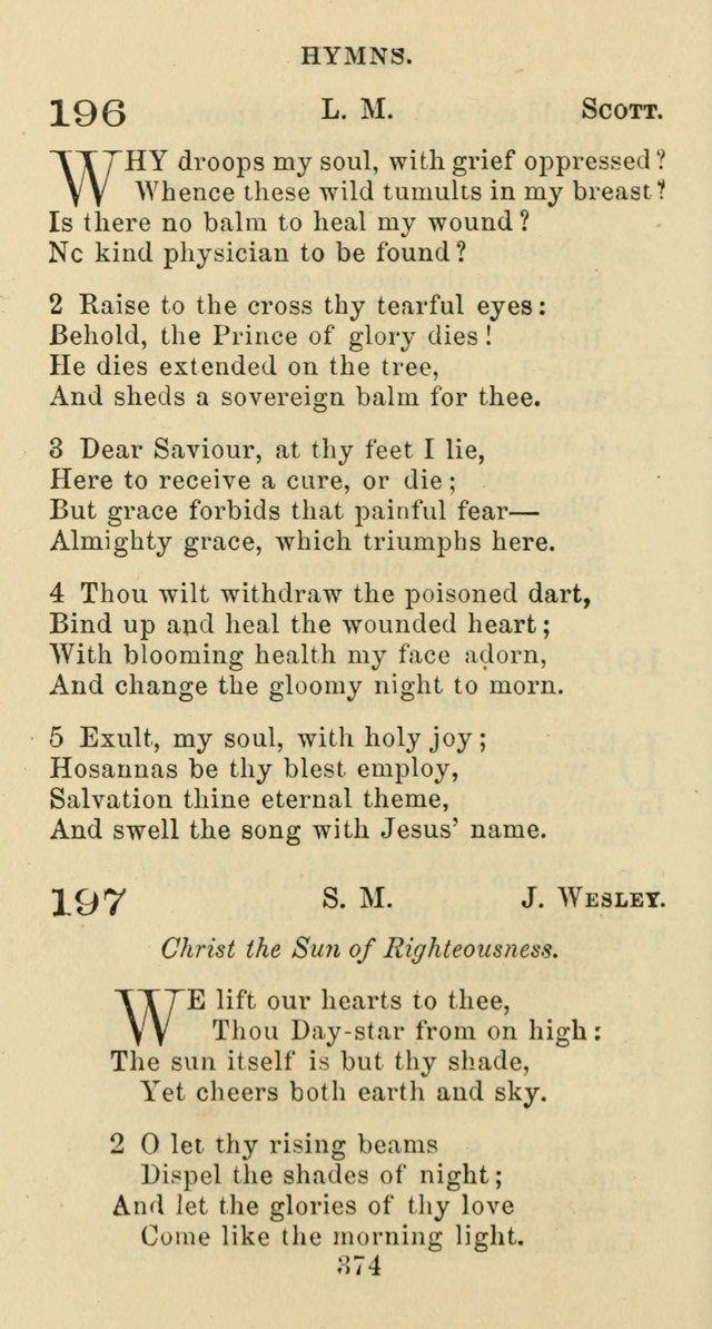 Psalms and Hymns: adapted to social, private and public worship in the Cumberland Presbyterian Chruch page 374