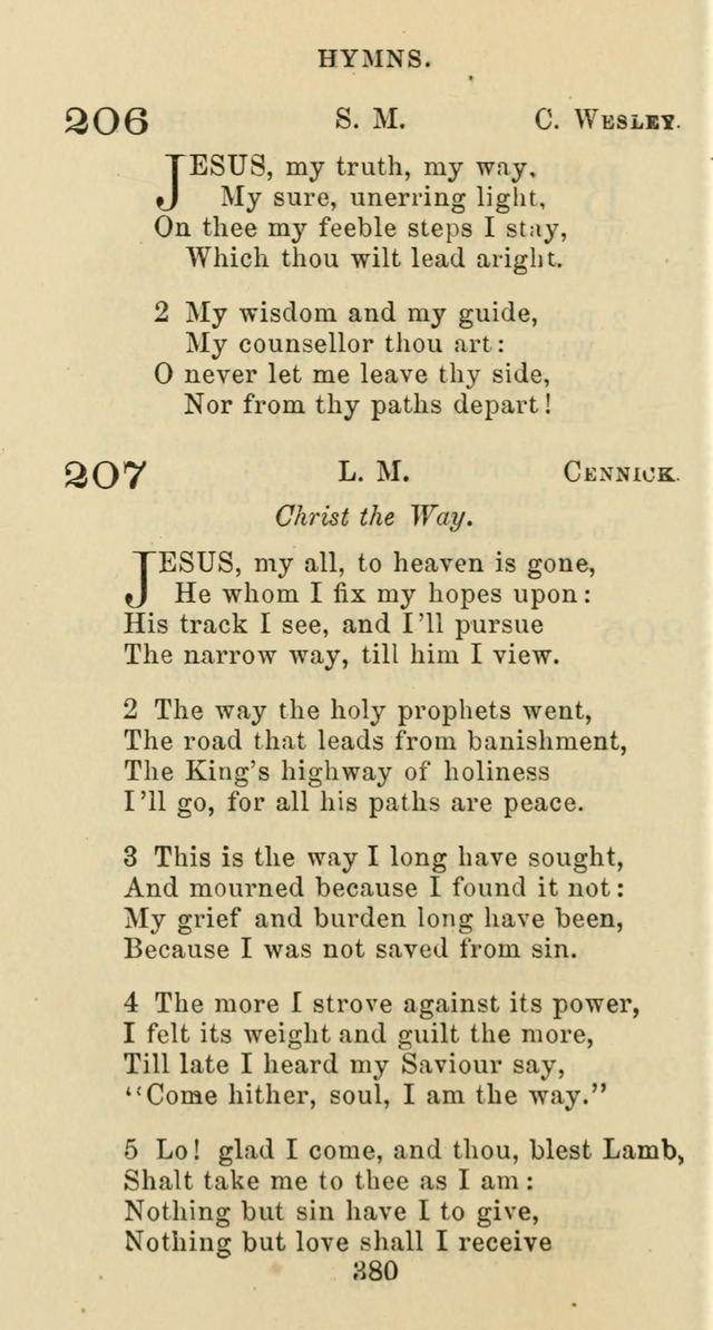 Psalms and Hymns: adapted to social, private and public worship in the Cumberland Presbyterian Chruch page 380