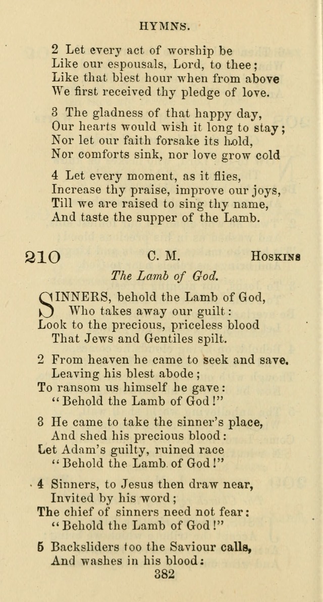 Psalms and Hymns: adapted to social, private and public worship in the Cumberland Presbyterian Chruch page 382