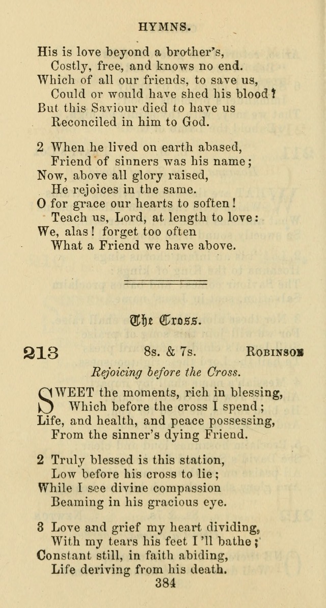 Psalms and Hymns: adapted to social, private and public worship in the Cumberland Presbyterian Chruch page 384