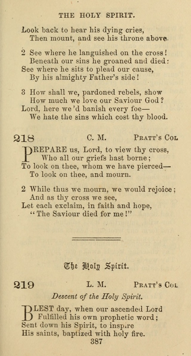 Psalms and Hymns: adapted to social, private and public worship in the Cumberland Presbyterian Chruch page 387