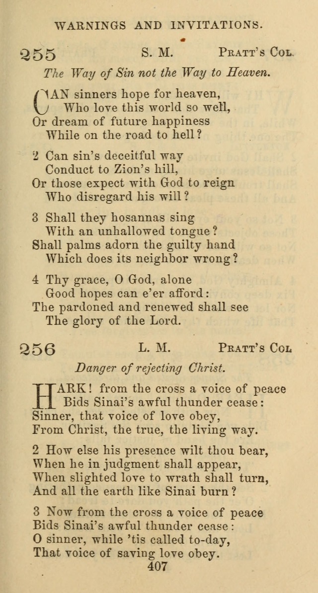 Psalms and Hymns: adapted to social, private and public worship in the Cumberland Presbyterian Chruch page 407