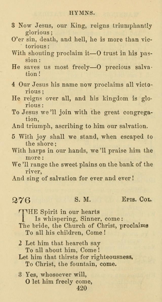 Psalms and Hymns: adapted to social, private and public worship in the Cumberland Presbyterian Chruch page 420