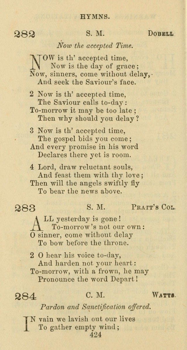 Psalms and Hymns: adapted to social, private and public worship in the Cumberland Presbyterian Chruch page 424