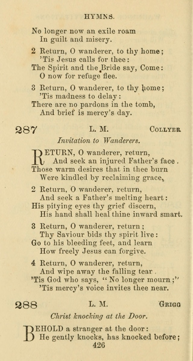 Psalms and Hymns: adapted to social, private and public worship in the Cumberland Presbyterian Chruch page 426