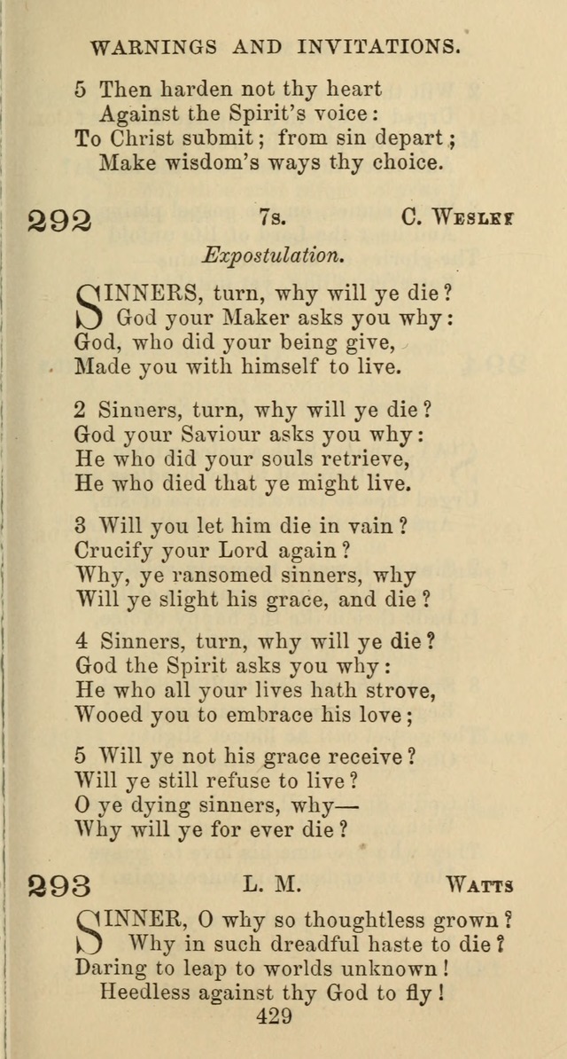 Psalms and Hymns: adapted to social, private and public worship in the Cumberland Presbyterian Chruch page 429