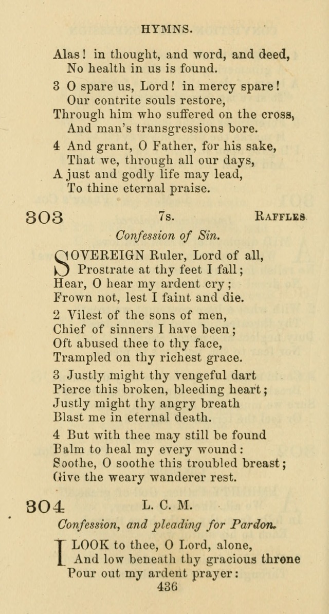 Psalms and Hymns: adapted to social, private and public worship in the Cumberland Presbyterian Chruch page 436