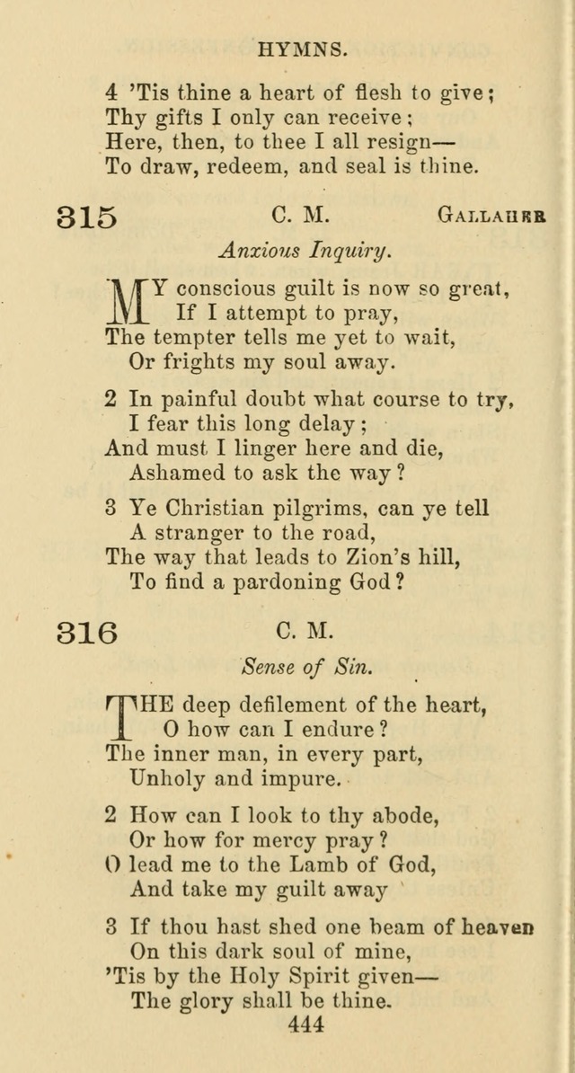 Psalms and Hymns: adapted to social, private and public worship in the Cumberland Presbyterian Chruch page 444