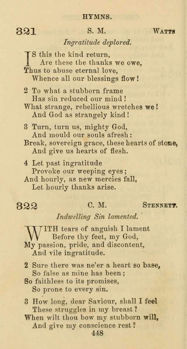 Psalms and Hymns: adapted to social, private and public worship in the Cumberland Presbyterian Chruch page 448