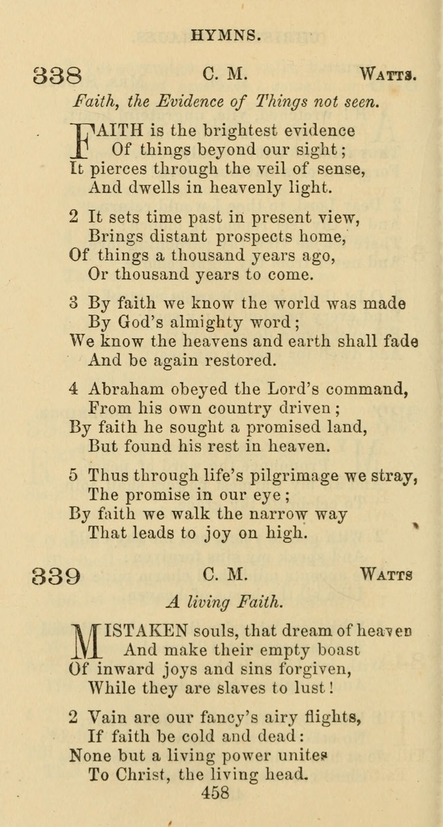 Psalms and Hymns: adapted to social, private and public worship in the Cumberland Presbyterian Chruch page 458