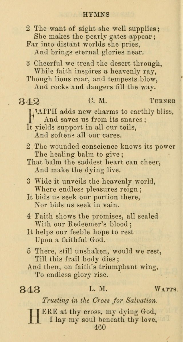 Psalms and Hymns: adapted to social, private and public worship in the Cumberland Presbyterian Chruch page 460