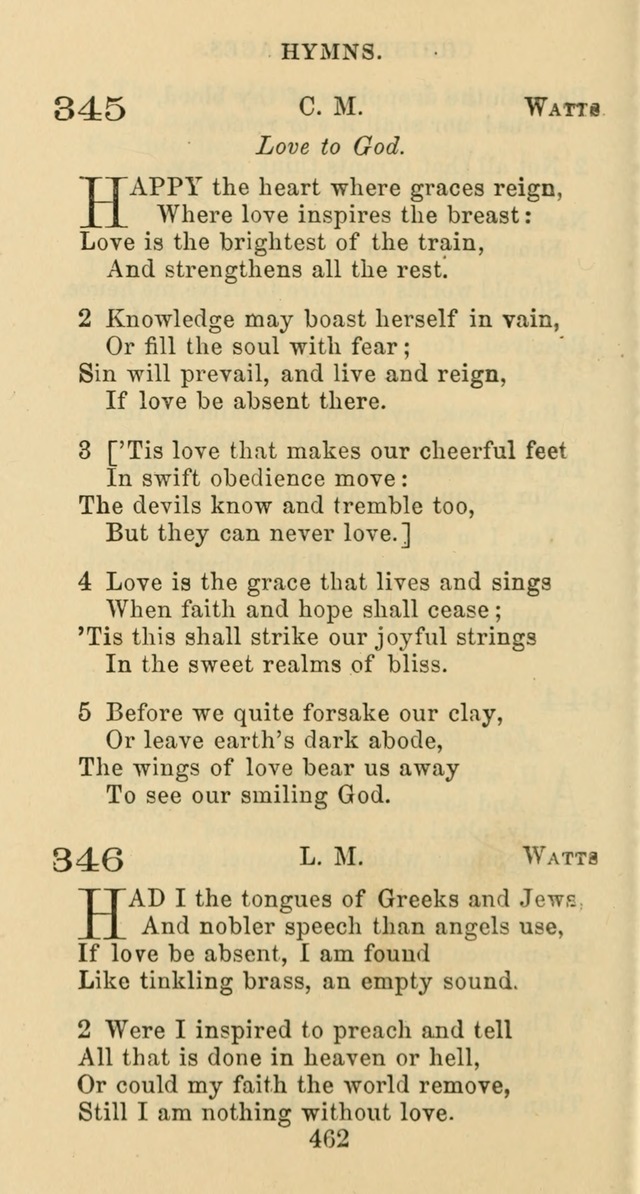 Psalms and Hymns: adapted to social, private and public worship in the Cumberland Presbyterian Chruch page 462