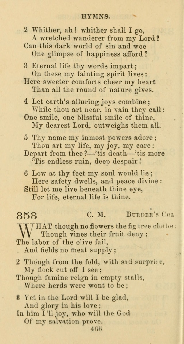 Psalms and Hymns: adapted to social, private and public worship in the Cumberland Presbyterian Chruch page 466