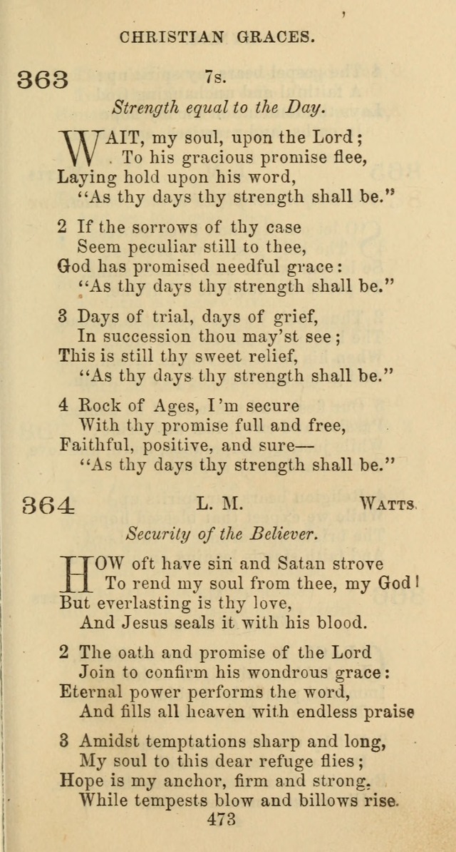 Psalms and Hymns: adapted to social, private and public worship in the Cumberland Presbyterian Chruch page 473