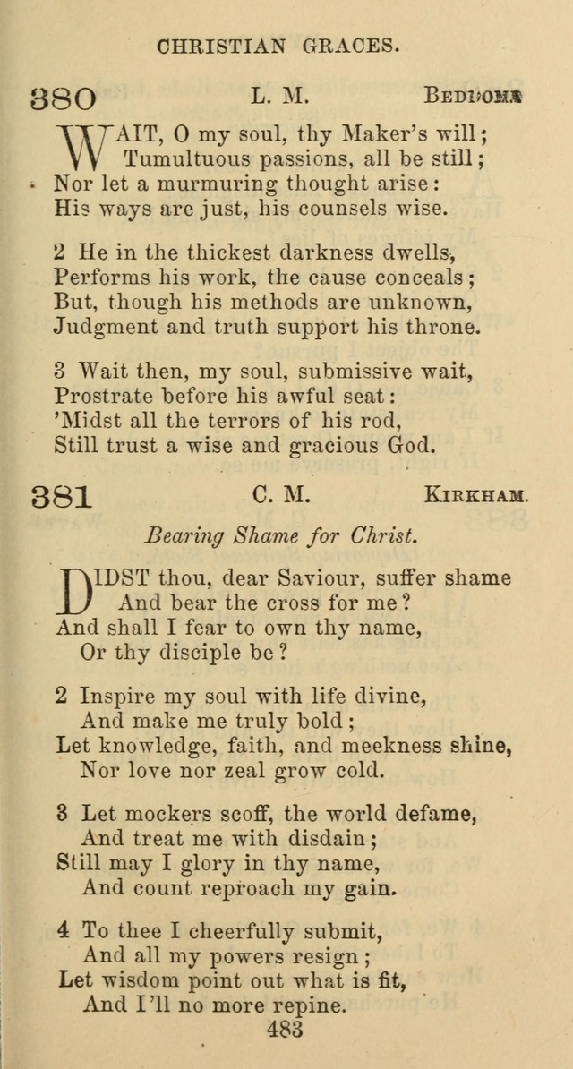 Psalms and Hymns: adapted to social, private and public worship in the Cumberland Presbyterian Chruch page 483