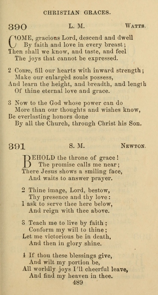 Psalms and Hymns: adapted to social, private and public worship in the Cumberland Presbyterian Chruch page 489