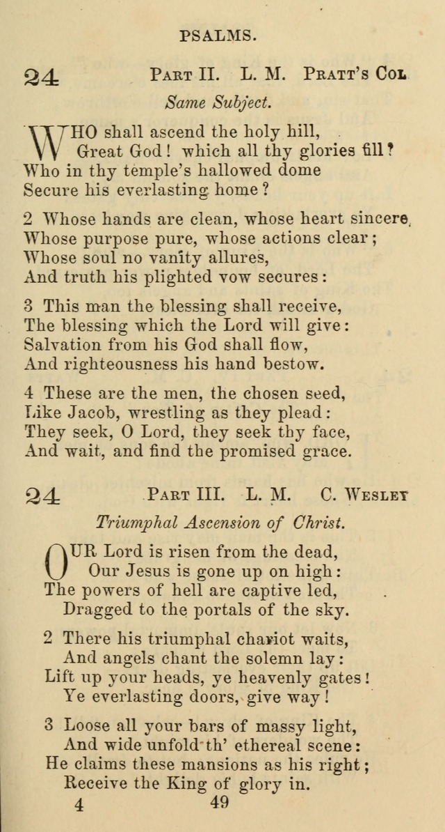 Psalms and Hymns: adapted to social, private and public worship in the Cumberland Presbyterian Chruch page 49