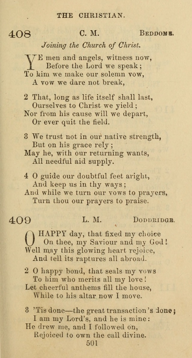 Psalms and Hymns: adapted to social, private and public worship in the Cumberland Presbyterian Chruch page 501