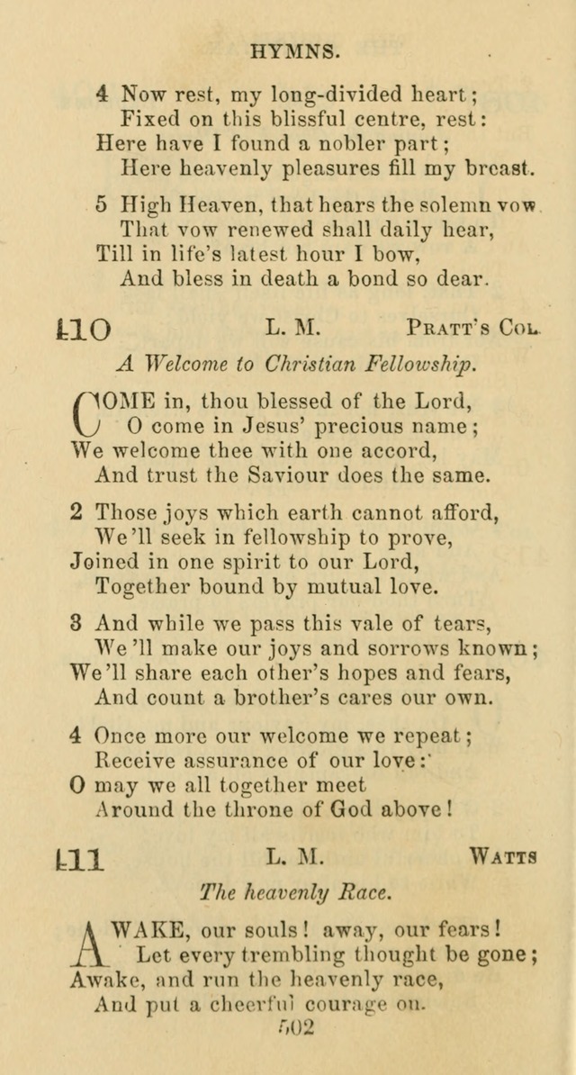 Psalms and Hymns: adapted to social, private and public worship in the Cumberland Presbyterian Chruch page 502