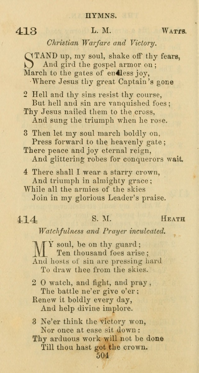 Psalms and Hymns: adapted to social, private and public worship in the Cumberland Presbyterian Chruch page 504