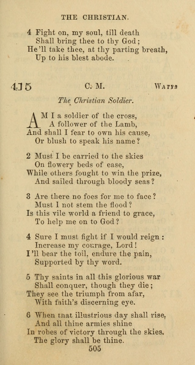 Psalms and Hymns: adapted to social, private and public worship in the Cumberland Presbyterian Chruch page 505