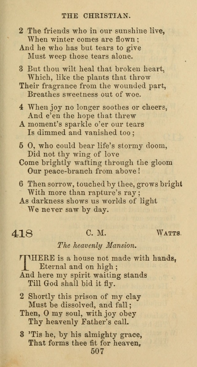 Psalms and Hymns: adapted to social, private and public worship in the Cumberland Presbyterian Chruch page 507